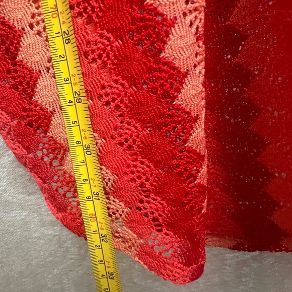 Swimsuit coverup. Striped in shades of orange. - Picture 5 of 6